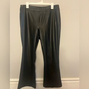 Nanette Lepore Black faux Leather Pants Size Large NWT